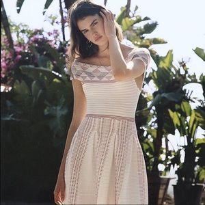 Maje Remord Off The Shoulder Dress in White